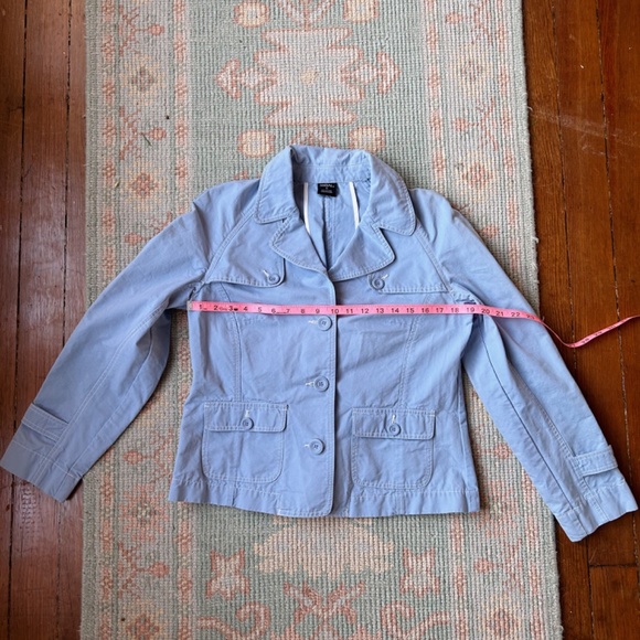 Cotton trench style jacket in sky blue from Tribal - Picture 6 of 11